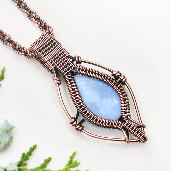 Blue_Angelite_Healing_Gemstone_Copper_Wire_Wrap_Black_Oxidised_Chain_Pendant_(2.36_Cm)