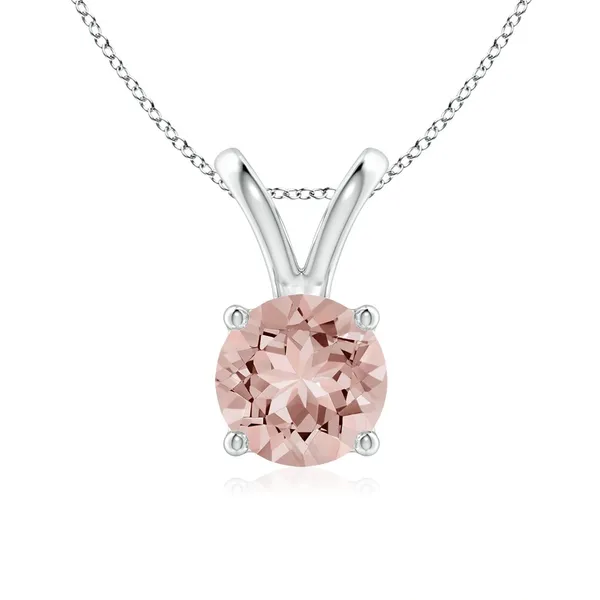 Peach_Morganite_925_Pure_Sterling_Silver_Round_V-Bale_Pendant