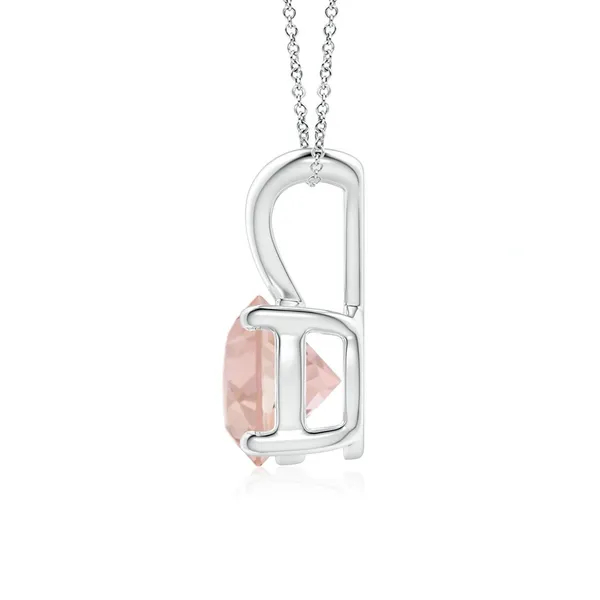 Peach_Morganite_925_Pure_Sterling_Silver_Round_V-Bale_Pendant