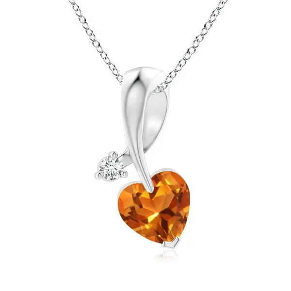 Yellow_Citrine_925_Pure_Sterling_Silver_Heart_Ribbon_Pendant