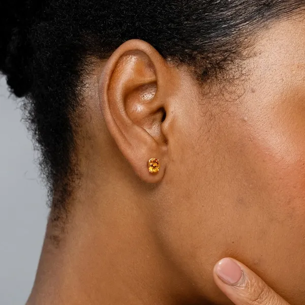 Yellow_Citrine_925_Sterling_Silver_Prong_Set_Stud_Earring