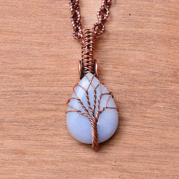 Blue_Angelite_Healing_Gemstone_Copper_Wire_Wrap_Black_Oxidised_Chain_Pendant_(1.77_Cm)