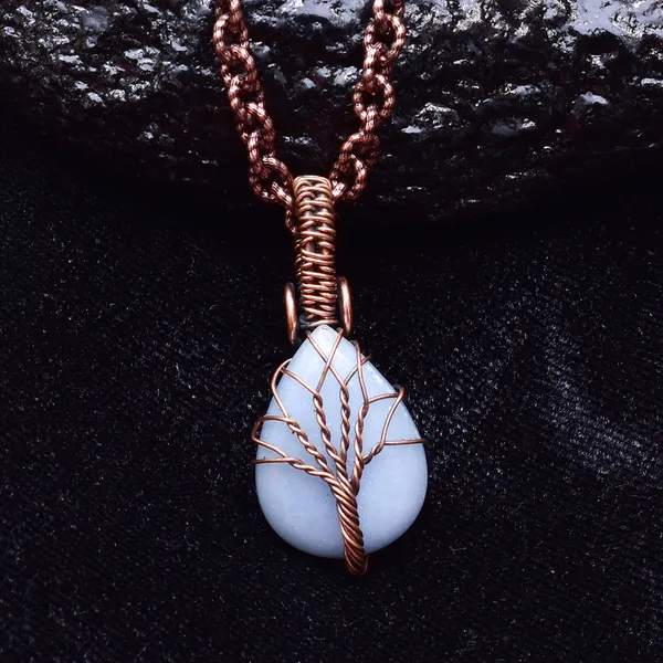 Blue_Angelite_Healing_Gemstone_Copper_Wire_Wrap_Black_Oxidised_Chain_Pendant_(1.77_Cm)