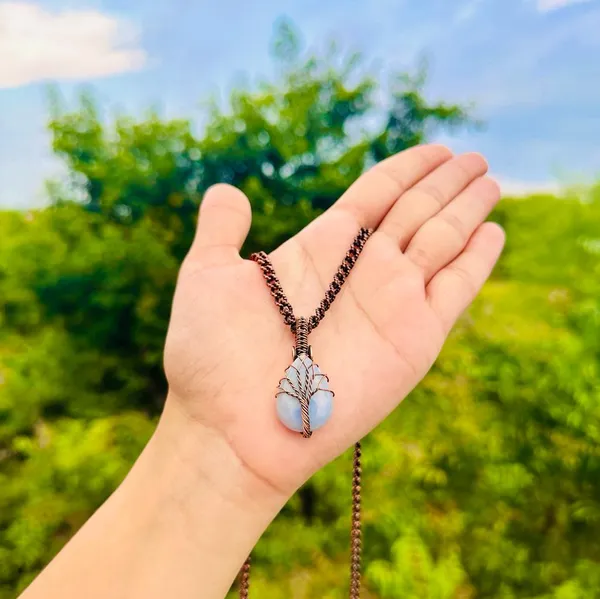 Blue_Angelite_Healing_Gemstone_Copper_Wire_Wrap_Black_Oxidised_Chain_Pendant_(1.77_Cm)