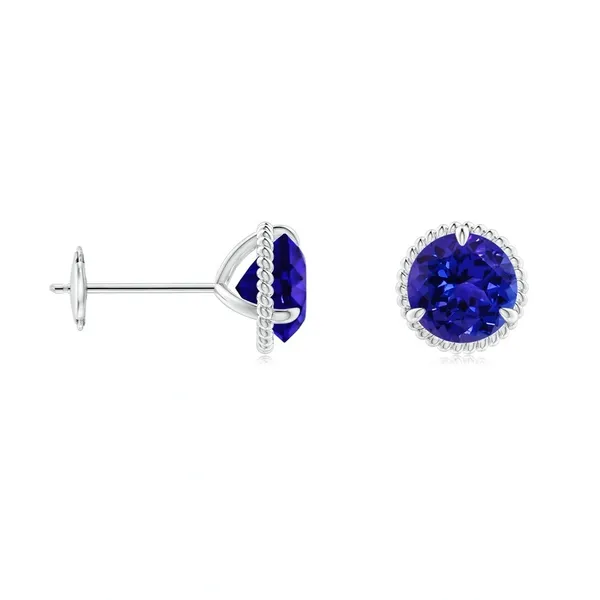 Blue_Tanzanite_925_Sterling_Silver_Claw_Set_Stud_Earring