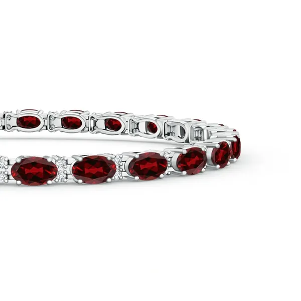 Red_Garnet_925_Sterling_Pure_Silver_Tennis_Bracelet
