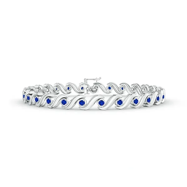 Blue_Sapphire_925_Sterling_Pure_Silver_S_Swirl_Bracelet