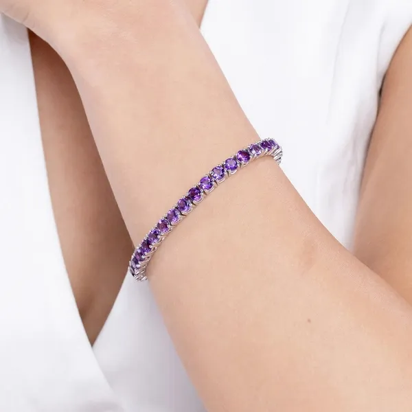 Purple_Amethyst_925_Sterling_Pure_Silver_Tennis_Bracelet