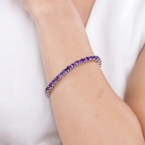 Purple_Amethyst_925_Sterling_Pure_Silver_Tennis_Bracelet