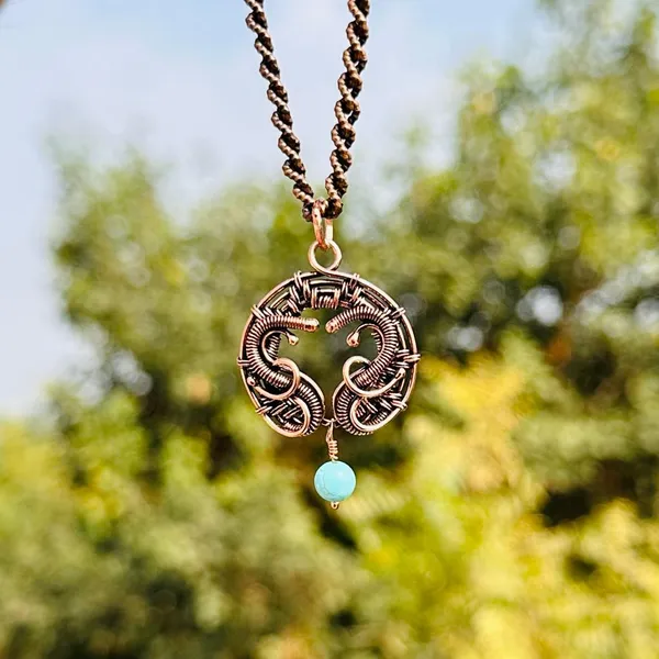 Blue_Turquoise_Healing_Gemstone_Copper_Wire_Wrap_Black_Oxidised_Chain_Pendant_(1.77_Cm)