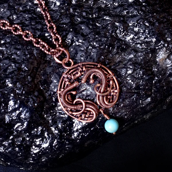 Blue_Turquoise_Healing_Gemstone_Copper_Wire_Wrap_Black_Oxidised_Chain_Pendant_(1.77_Cm)