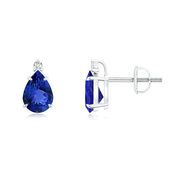 Blue_Tanzanite_925_Sterling_Silver_Claw_Set_Stud_Earring