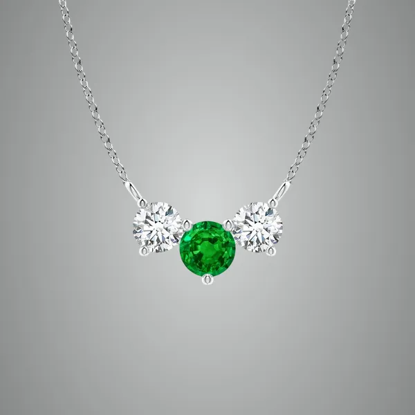 Green_Emerald_925_Pure_Silver_Trio_Necklace