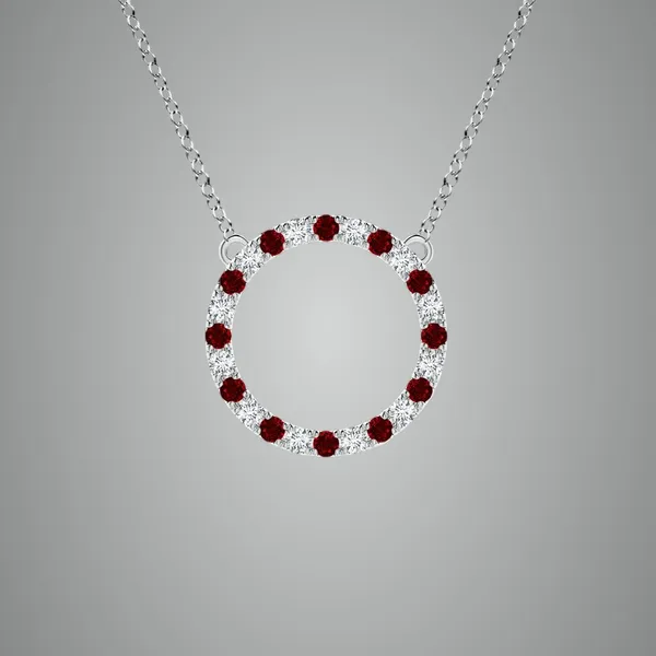 Red_Ruby_925_Pure_Silver_Open_Circle_Eternity_Necklace