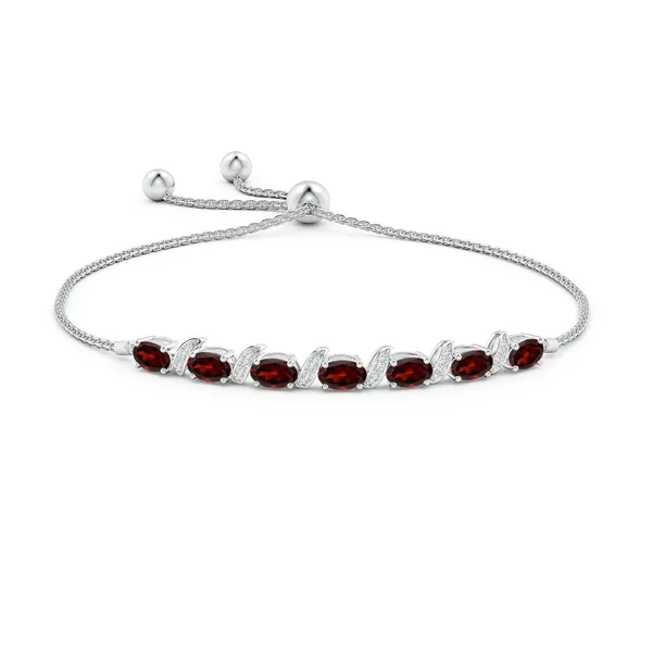 Red_Garnet_925_Sterling_Pure_Silver_Bolo_Bracelet