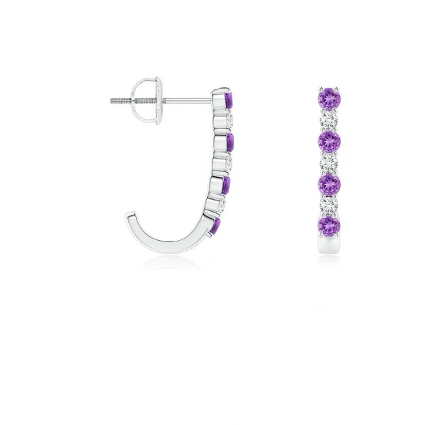 Purple_Amethyst_925_Sterling_Silver_Prong_Set_J-Hoop_Earring