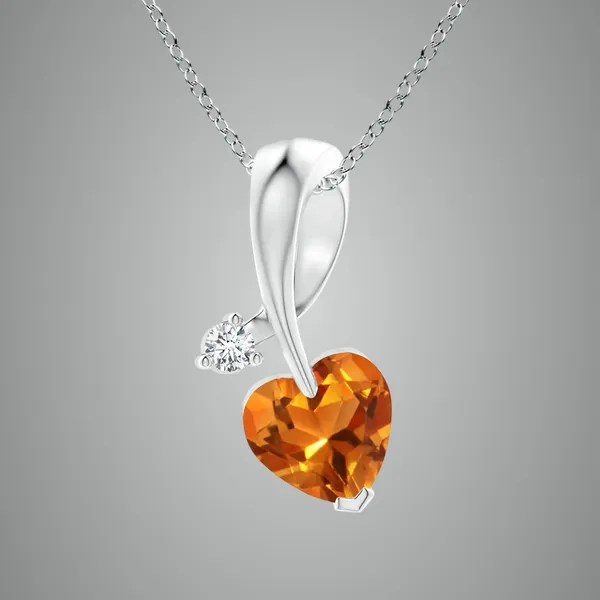 Yellow_Citrine_925_Pure_Sterling_Silver_Heart_Ribbon_Pendant