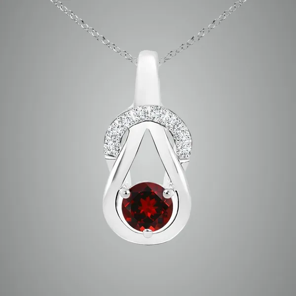 Red_Ruby_925_Pure_Sterling_Silver_Round_Infinity_Knot_Pendant