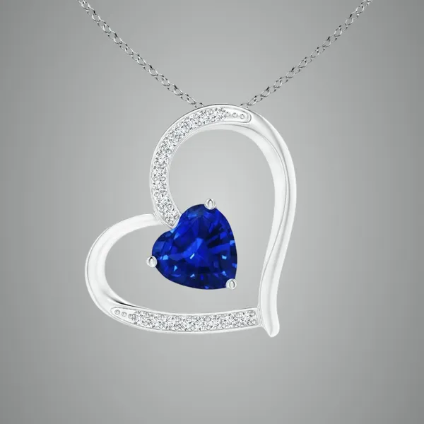 Blue_Sapphire_925_Pure_Sterling_Silver_Heart_Tilted_Pendant