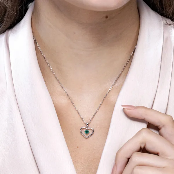 Green_Emerald_925_Pure_Sterling_Silver_Round_Open_Heart_Pendant