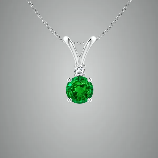 Green_Emerald_925_Pure_Sterling_Silver_Round_V-Bale_Pendant