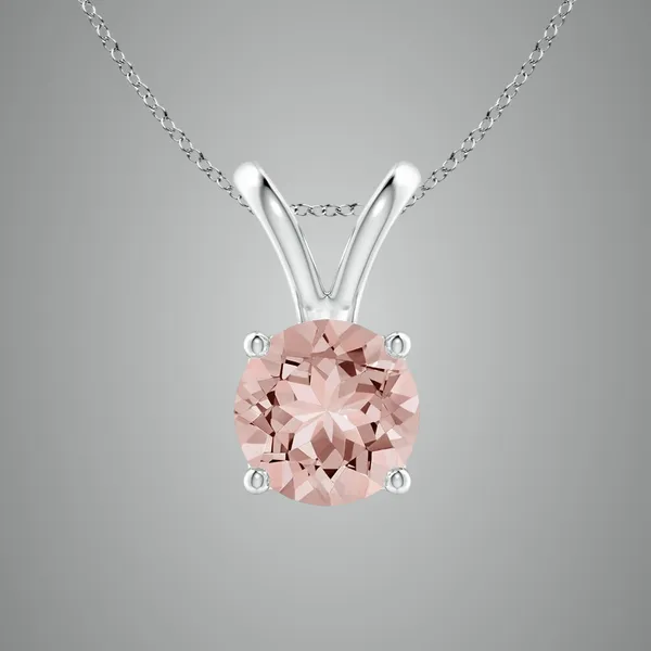 Peach_Morganite_925_Pure_Sterling_Silver_Round_V-Bale_Pendant