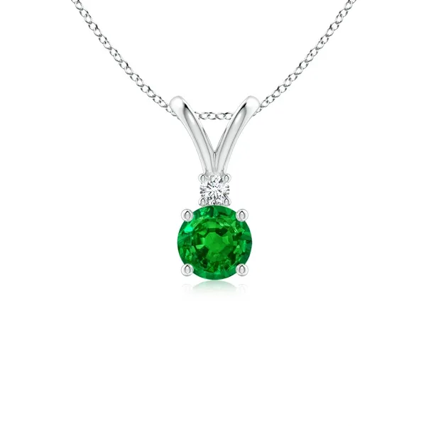 Green_Emerald_925_Pure_Sterling_Silver_Round_V-Bale_Pendant