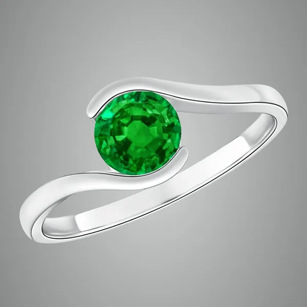 Green_Emerald_925_Sterling_Silver_Semi_Bezel-Set_Bypass_Ring