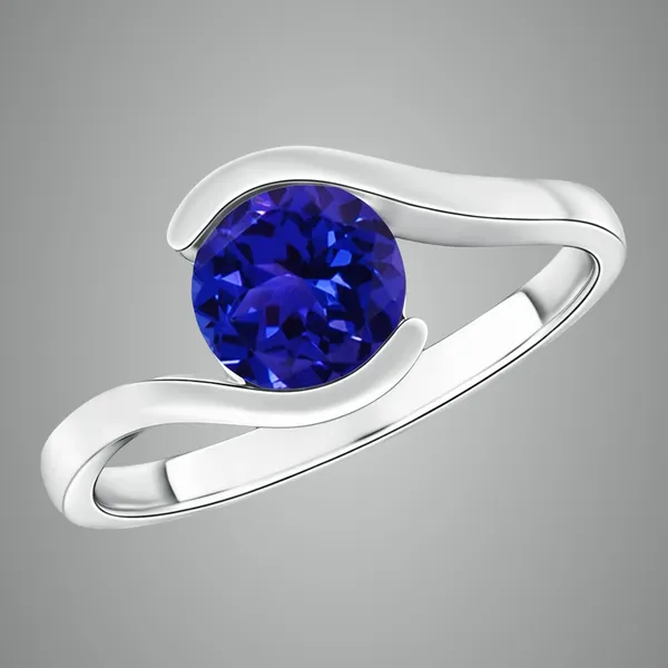 Blue_Tanzanite_925_Sterling_Silver_Semi_Bezel-Set_Bypass_Ring