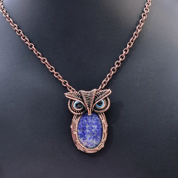Blue_Lapis_Lazuli_Healing_Gemstone_Copper_Wire_Wrap_Black_Oxidised_Chain_Pendant_(1.77_Cm)