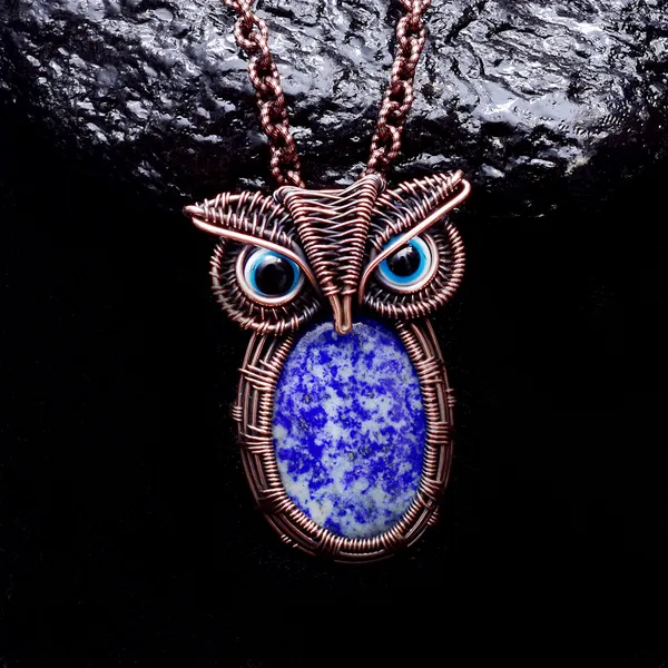 Blue_Lapis_Lazuli_Healing_Gemstone_Copper_Wire_Wrap_Black_Oxidised_Chain_Pendant_(1.77_Cm)