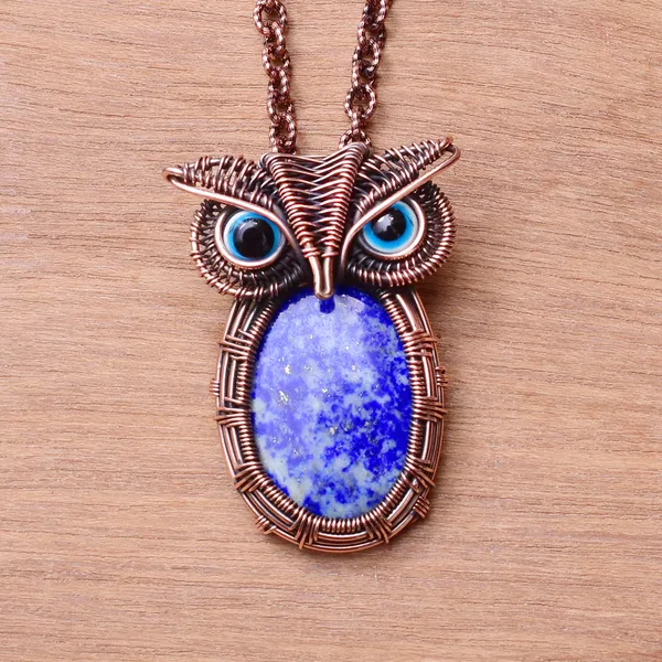 Blue_Lapis_Lazuli_Healing_Gemstone_Copper_Wire_Wrap_Black_Oxidised_Chain_Pendant_(1.77_Cm)
