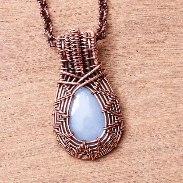 Blue_Angelite_Healing_Gemstone_Copper_Wire_Wrap_Black_Oxidised_Chain_Pendant_(1.77_Cm)