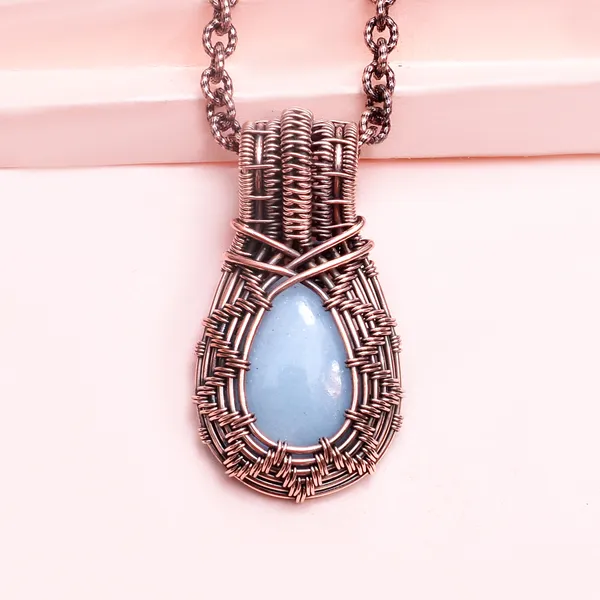 Blue_Angelite_Healing_Gemstone_Copper_Wire_Wrap_Black_Oxidised_Chain_Pendant_(1.77_Cm)