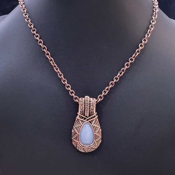 Blue_Angelite_Healing_Gemstone_Copper_Wire_Wrap_Black_Oxidised_Chain_Pendant_(1.77_Cm)