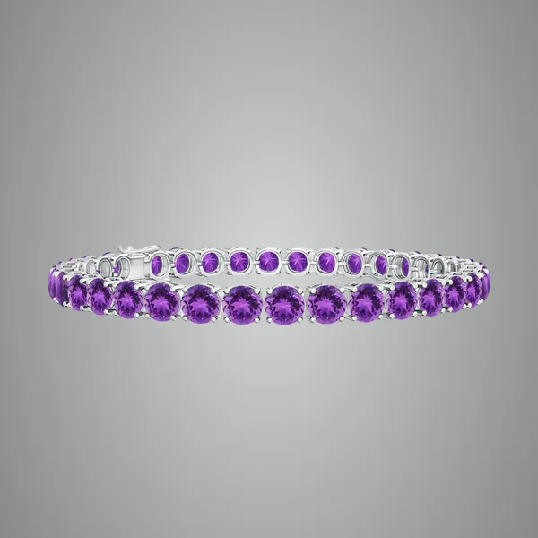 Purple_Amethyst_925_Sterling_Pure_Silver_Tennis_Bracelet