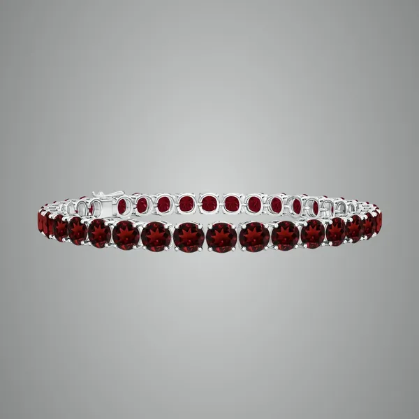 Red_Garnet_925_Sterling_Pure_Silver_Linear_Tennis_Bracelet