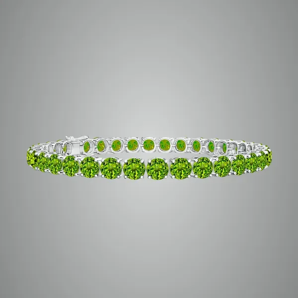 Green_Peridot_925_Sterling_Pure_Silver_Tennis_Bracelet