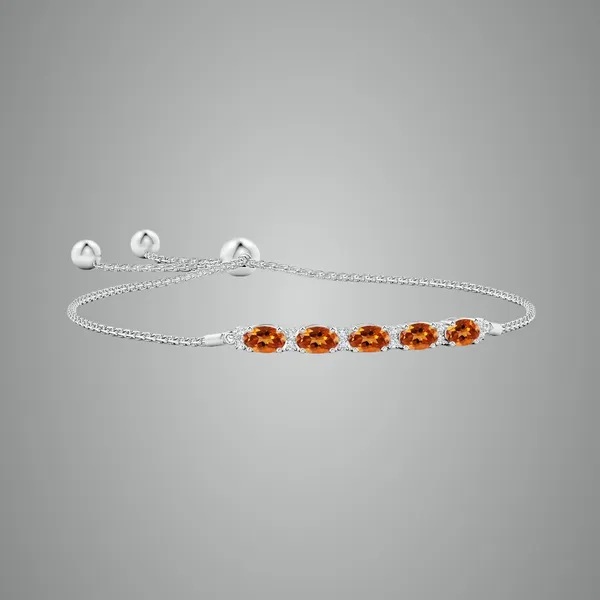 Yellow_Citrine_925_Sterling_Pure_Silver_Bolo_Bracelet