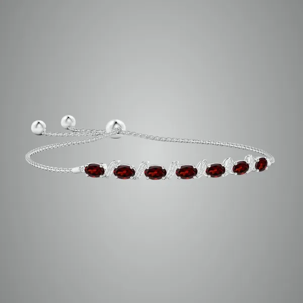 Red_Garnet_925_Sterling_Pure_Silver_Bolo_Bracelet