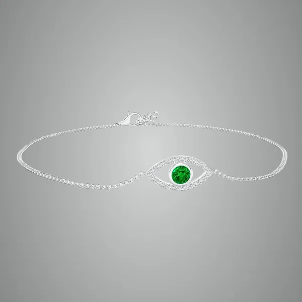 Green_Emerald_925_Sterling_Pure_Silver_Evil_Eye_Bracelet