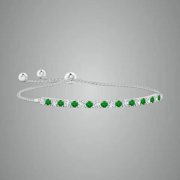 Green_Emerald_925_Sterling_Pure_Silver_Tennis_Bolo_Bracelet