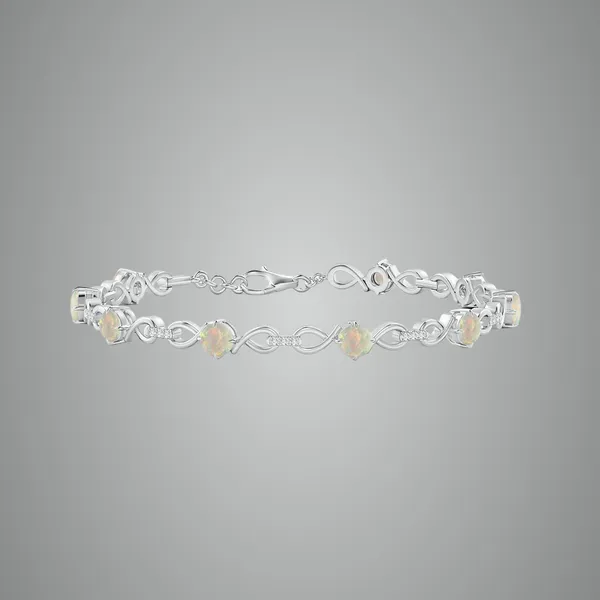 Multicolor_Ethiopian_Opal_925_Sterling_Pure_Silver_Infinity_Link_Bracelet