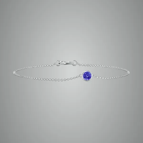 Blue_Tanzanite_925_Sterling_Pure_Silver_Chain_Bracelet