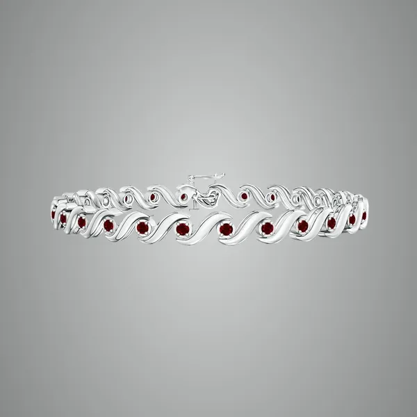 Red_Ruby_925_Sterling_Pure_Silver_S_Swirl_Bracelet