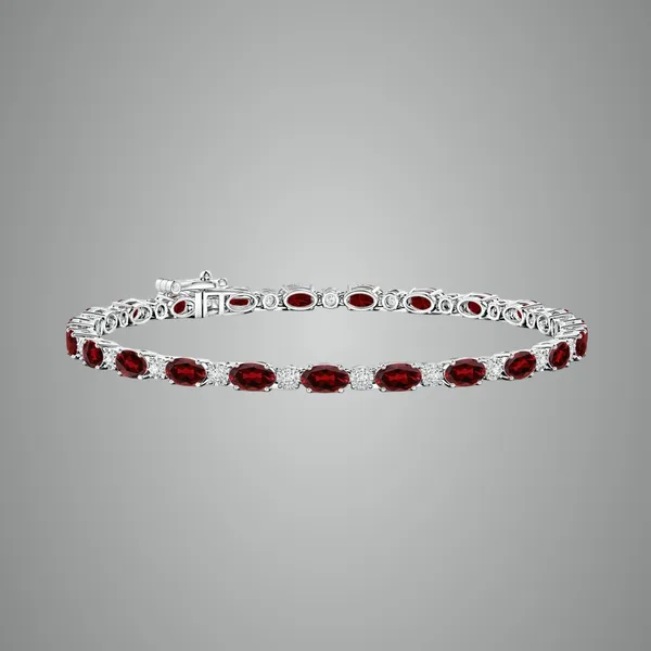 Red_Garnet_925_Sterling_Pure_Silver_Tennis_Bracelet