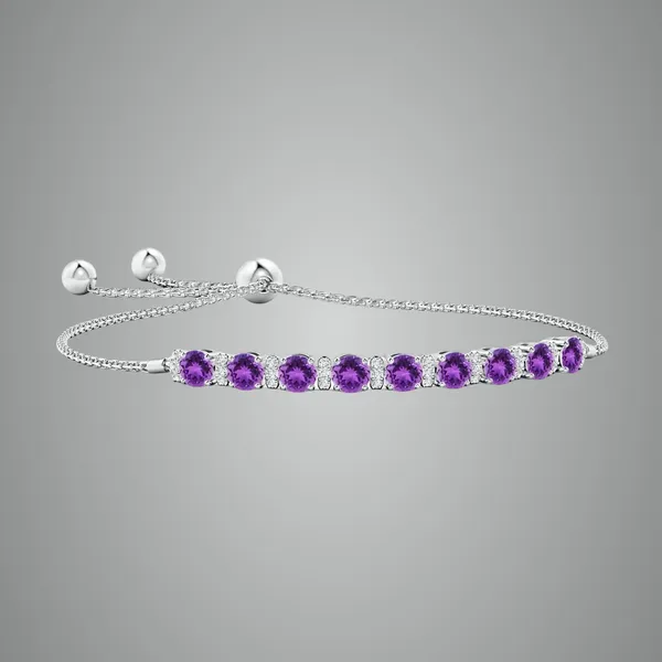 Purple_Amethyst_925_Sterling_Pure_Silver_Bolo_Bracelet