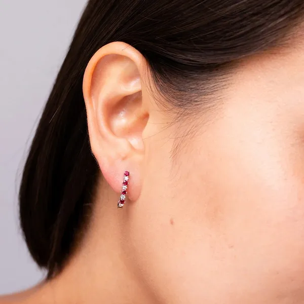 Red_Garnet_925_Sterling_Silver_Prong_Set_J-Hoop_Earring