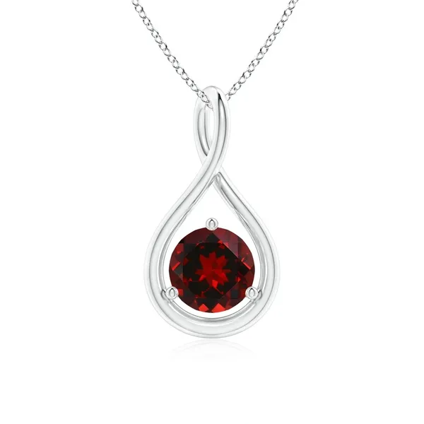 Red_Garnet_925_Pure_Sterling_Silver_Round_Infinity_Twist_Pendant