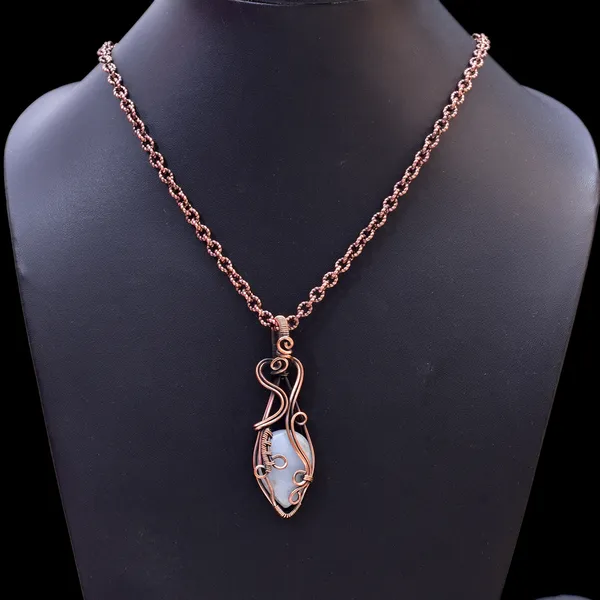 Blue_Angelite_Healing_Gemstone_Copper_Wire_Wrap_Black_Oxidised_Chain_Pendant_(2.36_Cm)
